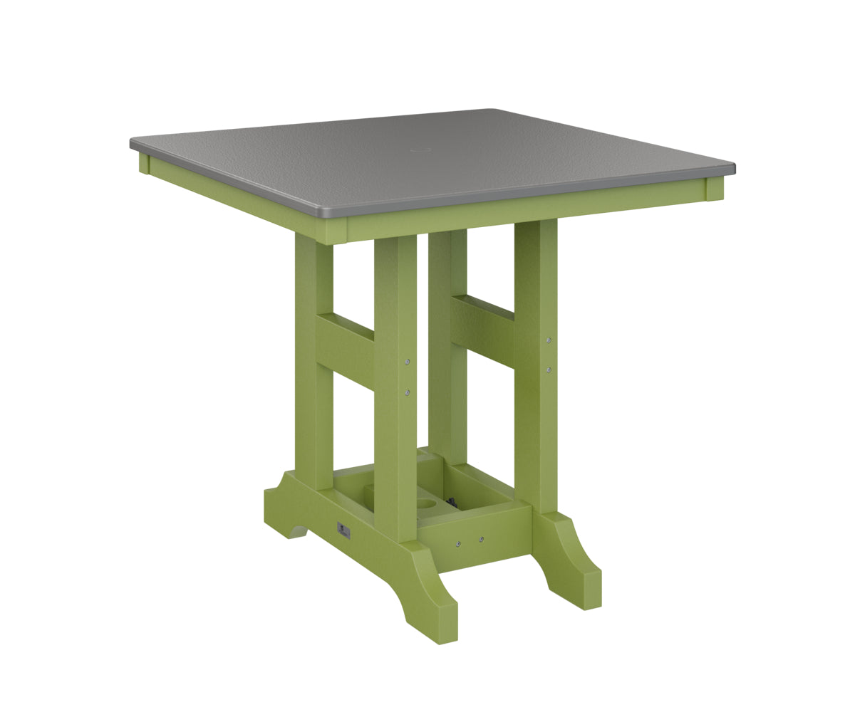 Garden Classic 33" Square Table Counter Height Hammered Top