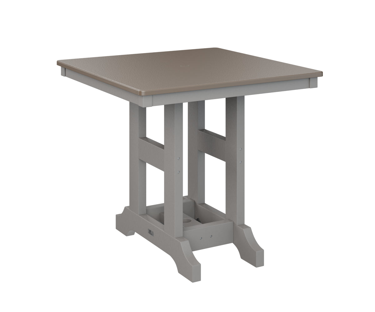 Garden Classic 33" Square Table Counter Height Hammered Top