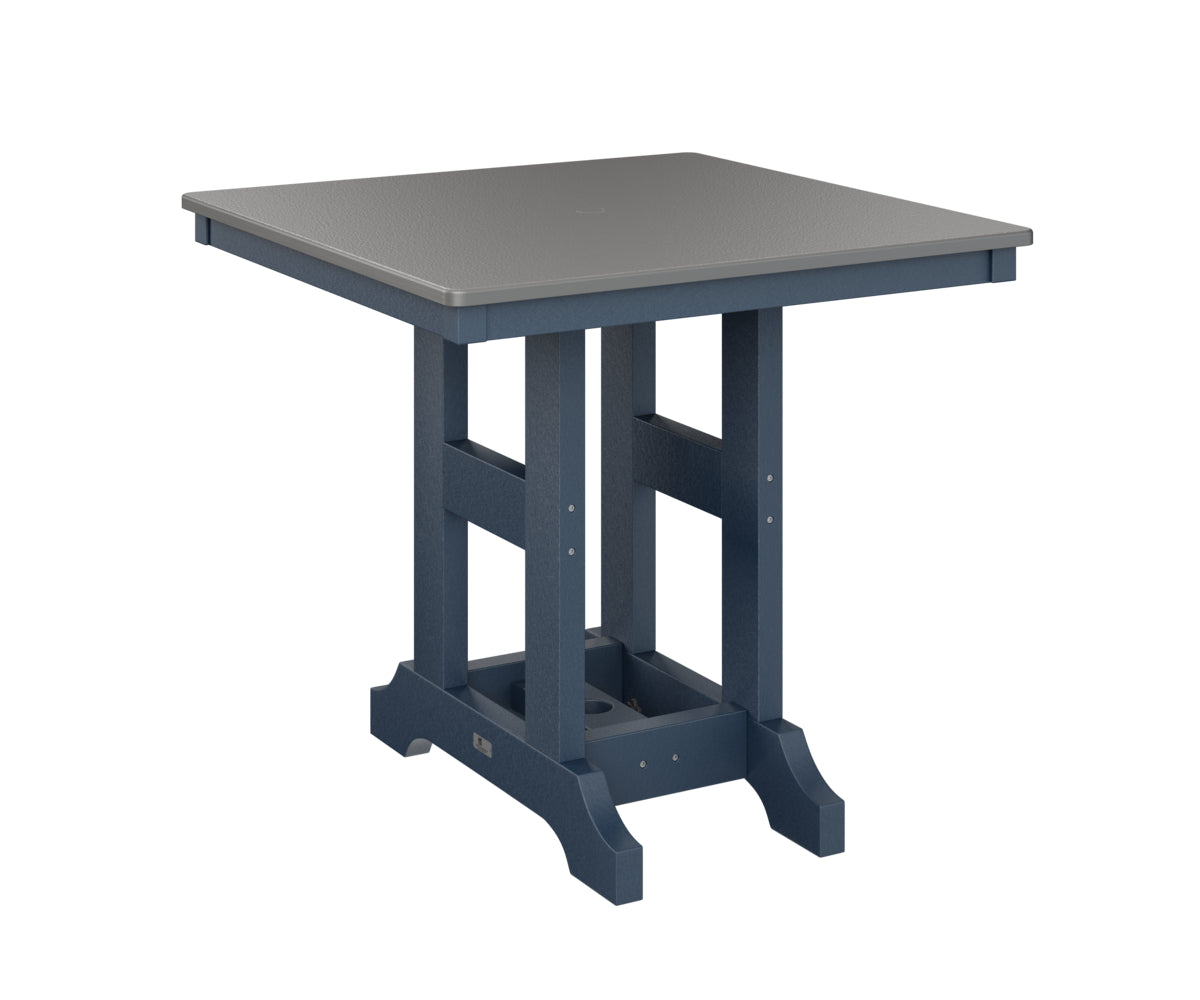 Garden Classic 33" Square Table Counter Height Hammered Top