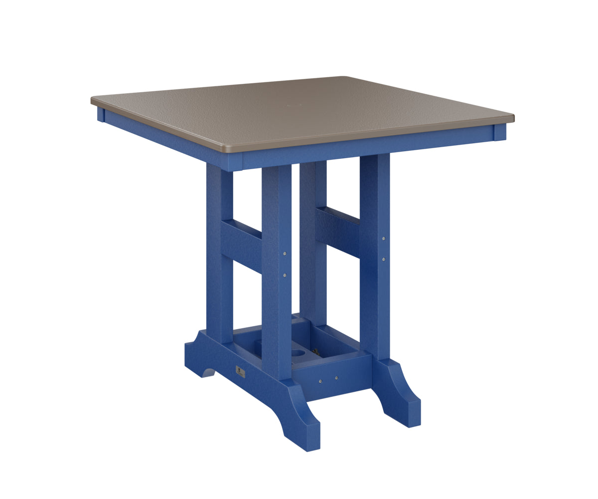 Garden Classic 33" Square Table Counter Height Hammered Top