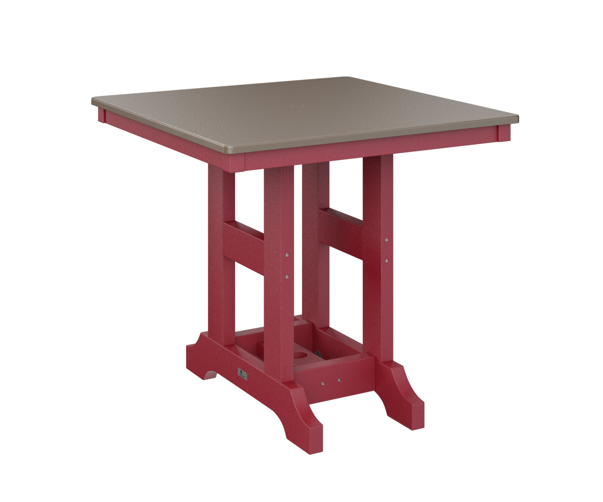 Garden Classic 33" Square Table Counter Height Hammered Top