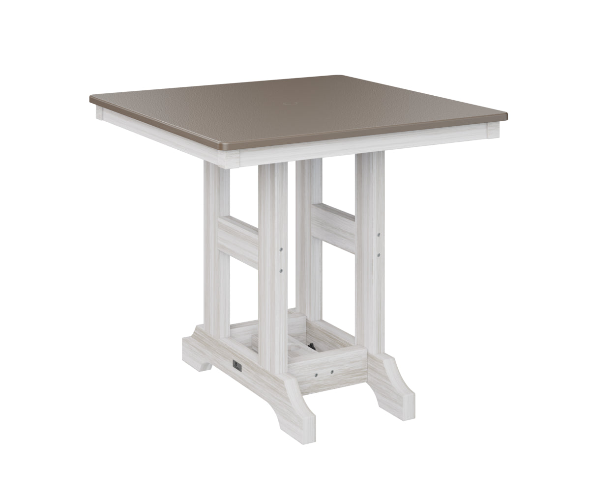 Garden Classic 33" Square Table Counter Height Hammered Top