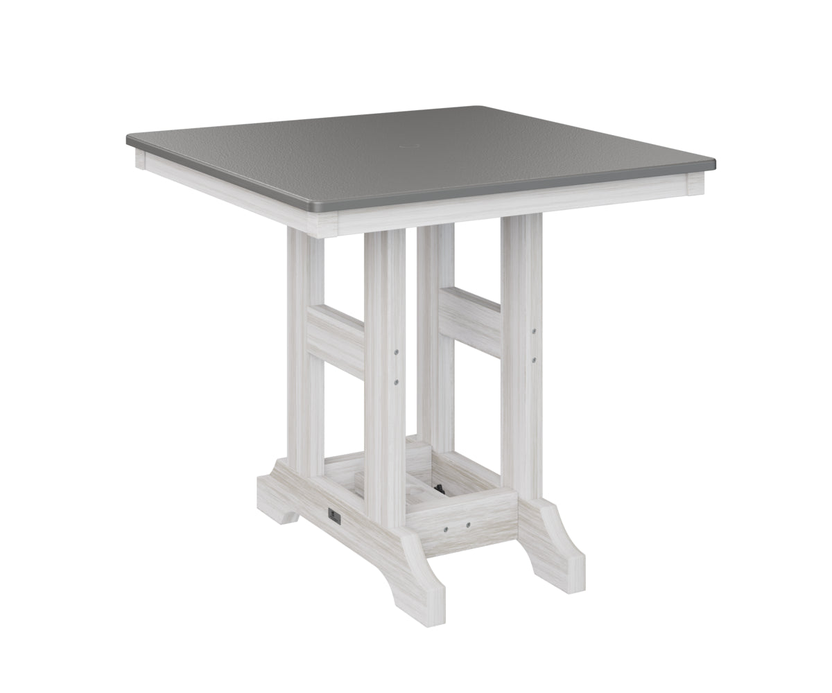 Garden Classic 33" Square Table Counter Height Hammered Top