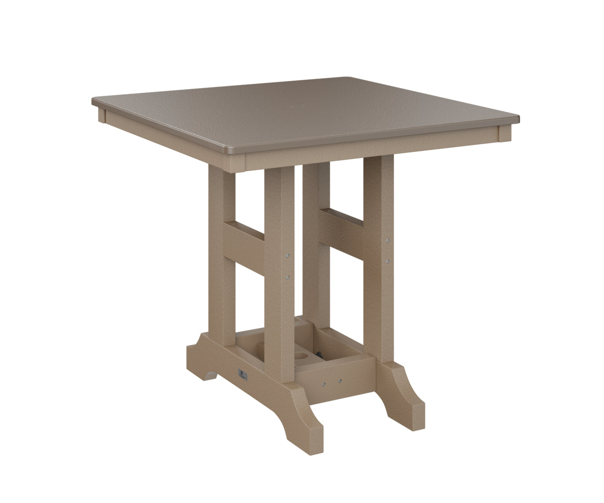 Garden Classic 33" Square Table Counter Height Hammered Top