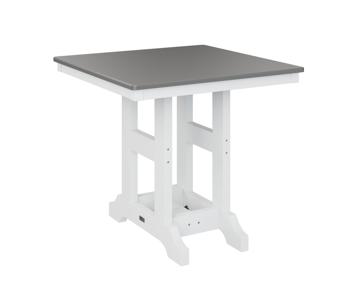 Garden Classic 33" Square Table Counter Height Hammered Top