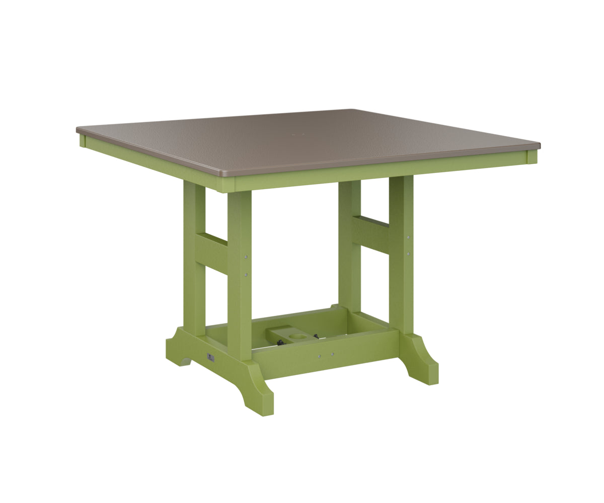 Garden Classic 44" Square Table Bar Height Hammered Top