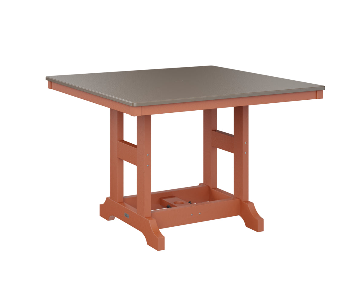 Garden Classic 44" Square Table Bar Height Hammered Top