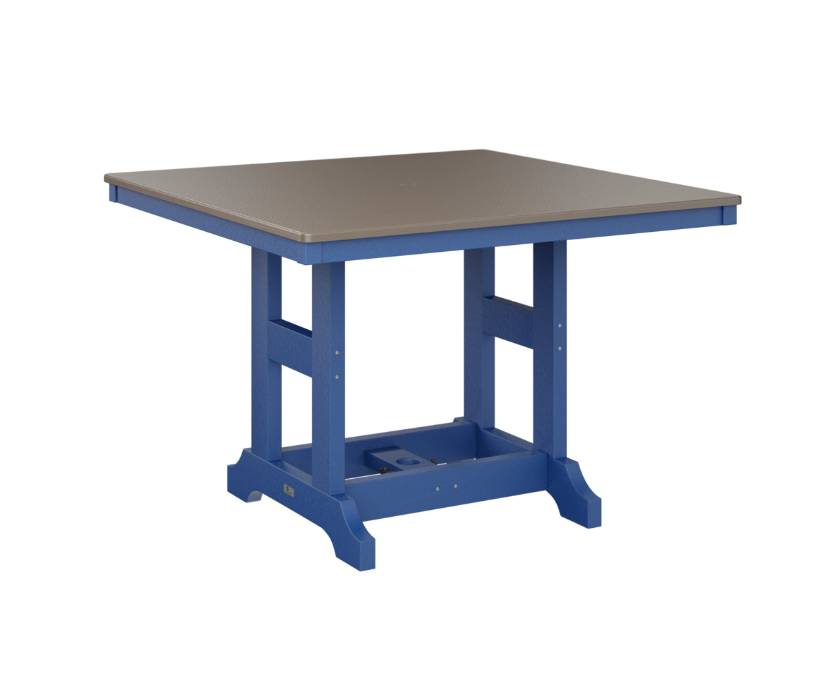Garden Classic 44" Square Table Bar Height Hammered Top