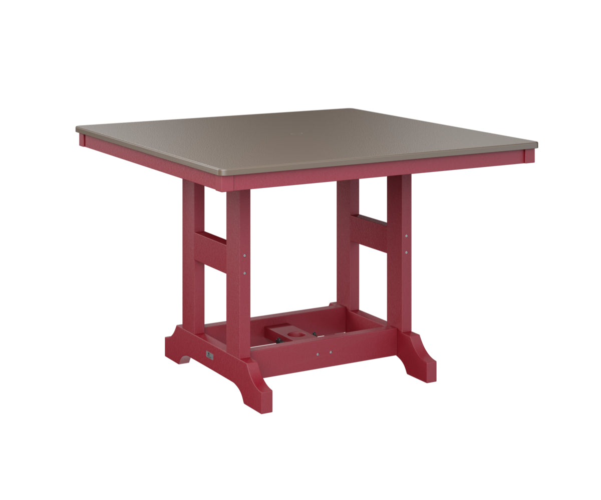 Garden Classic 44" Square Table Bar Height Hammered Top