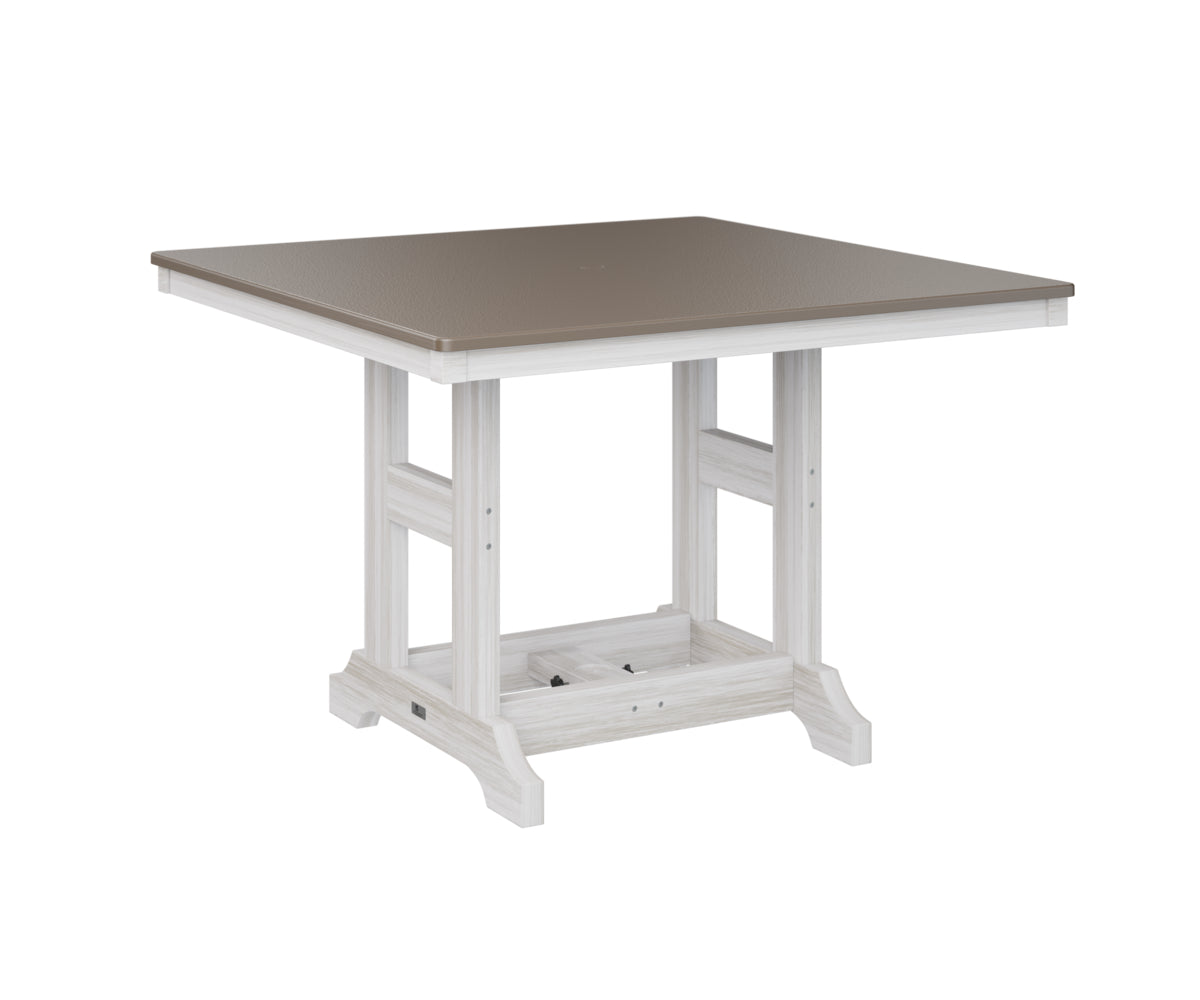 Garden Classic 44" Square Table Bar Height Hammered Top