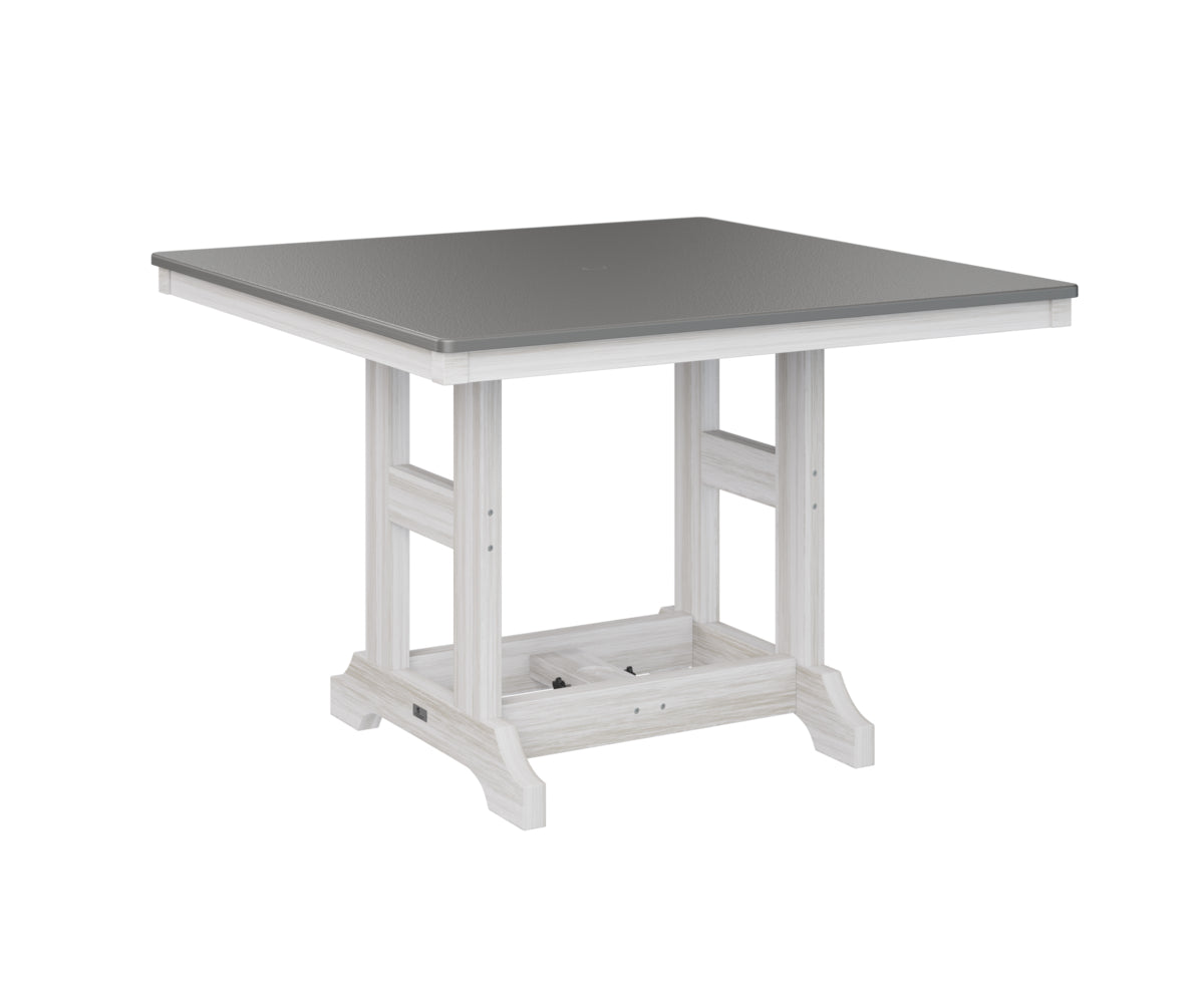 Garden Classic 44" Square Table Bar Height Hammered Top