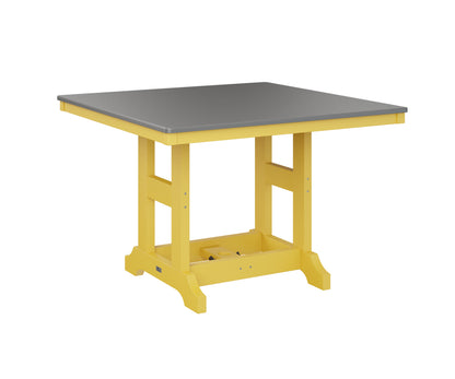 Garden Classic 44" Square Table Bar Height Hammered Top