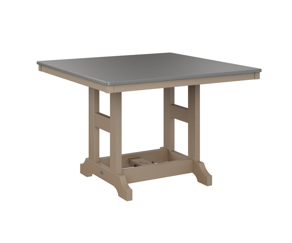 Garden Classic 44" Square Table Bar Height Hammered Top