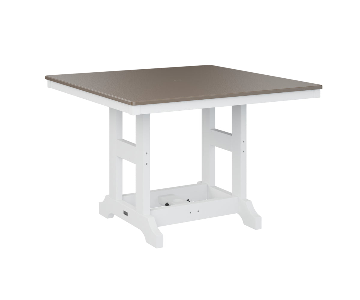 Garden Classic 44" Square Table Bar Height Hammered Top