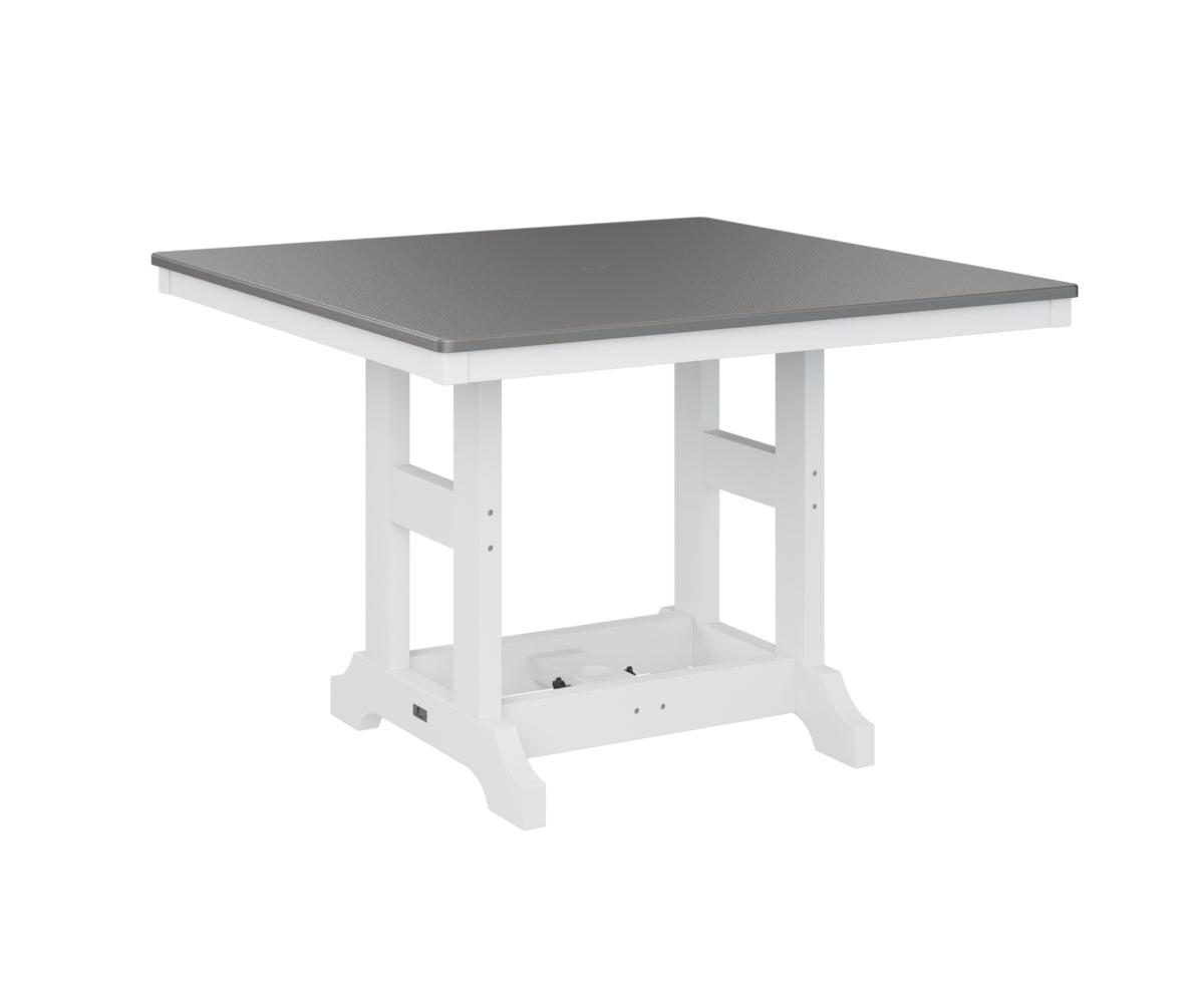 Garden Classic 44" Square Table Bar Height Hammered Top