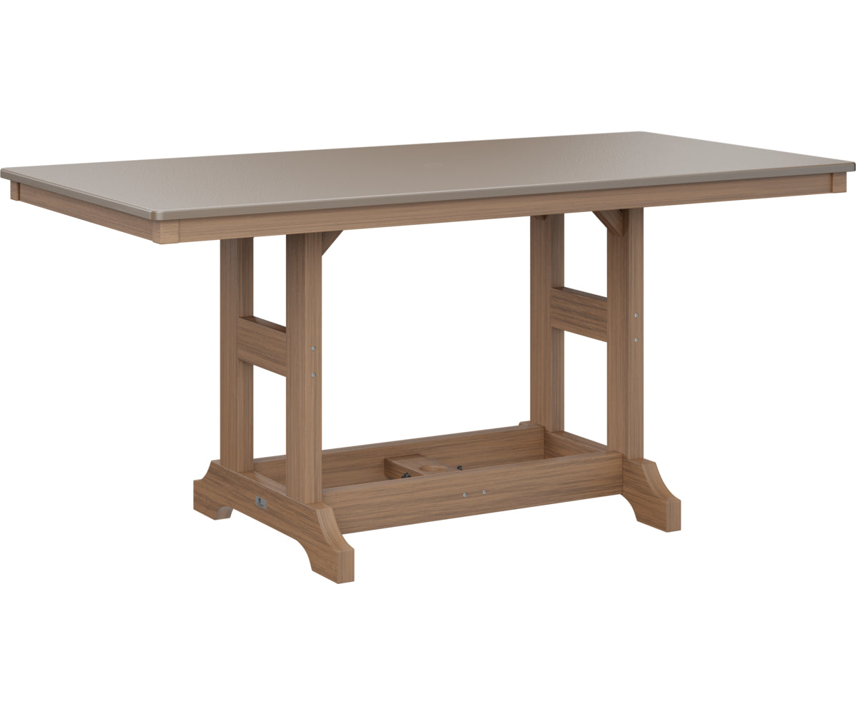 Garden Classic 33" x 66" Rectangular Table Dining Height Hammered Top
