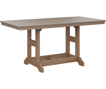 Garden Classic 33" x 66" Rectangular Table Dining Height Hammered Top