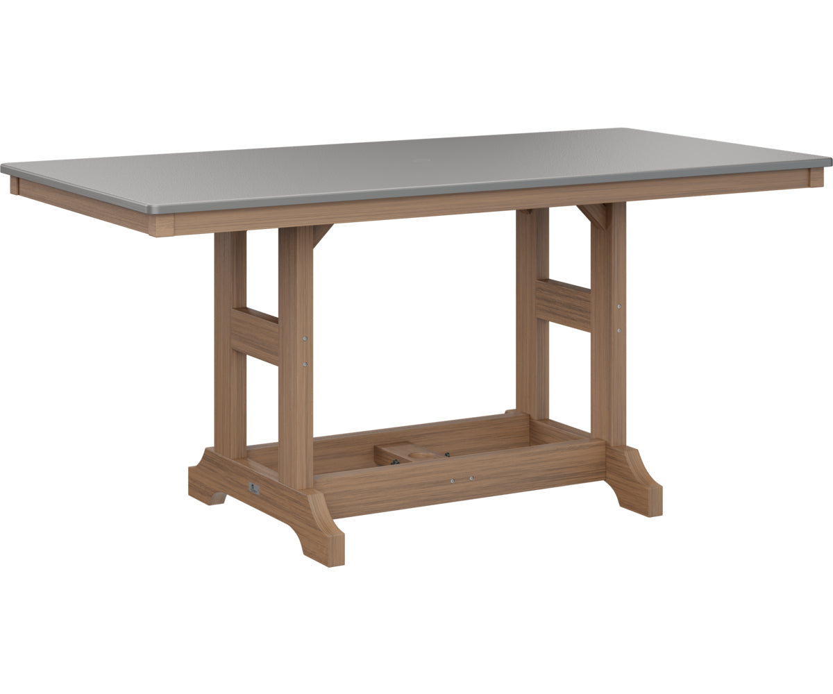 Garden Classic 33" x 66" Rectangular Table Dining Height Hammered Top