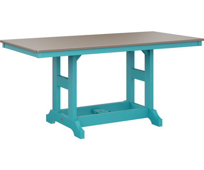 Garden Classic 33" x 66" Rectangular Table Dining Height Hammered Top