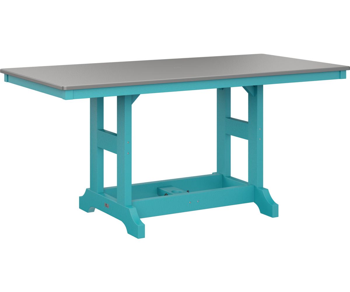 Garden Classic 33" x 66" Rectangular Table Dining Height Hammered Top