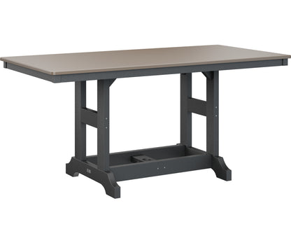 Garden Classic 33" x 66" Rectangular Table Dining Height Hammered Top