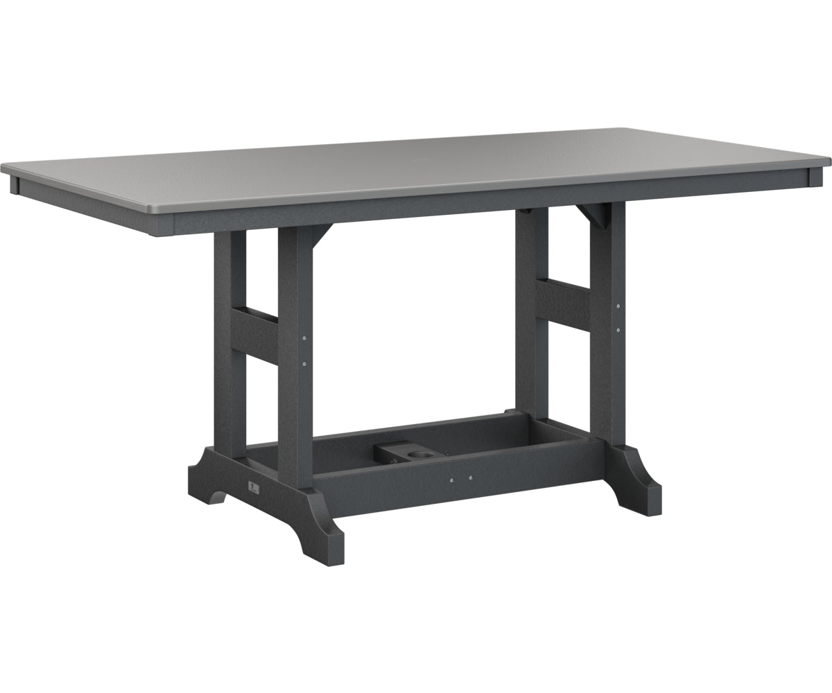 Garden Classic 33" x 66" Rectangular Table Dining Height Hammered Top
