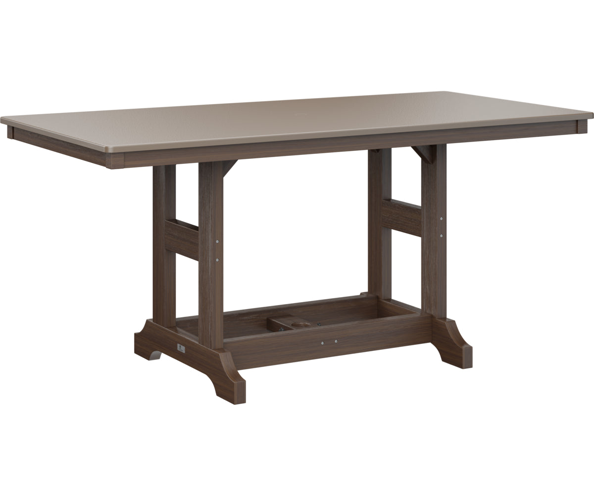 Garden Classic 33" x 66" Rectangular Table Dining Height Hammered Top