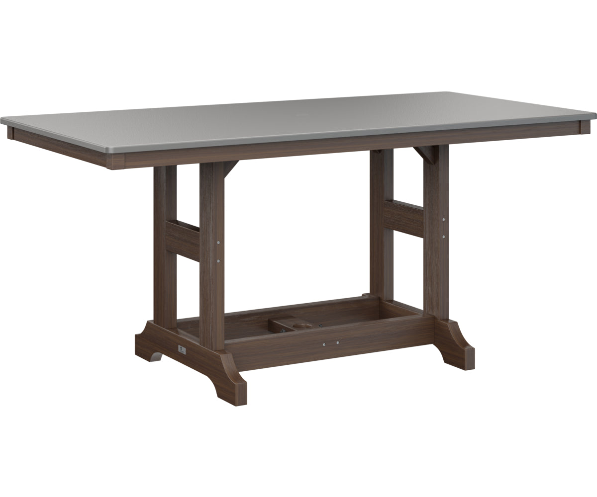 Garden Classic 33" x 66" Rectangular Table Dining Height Hammered Top