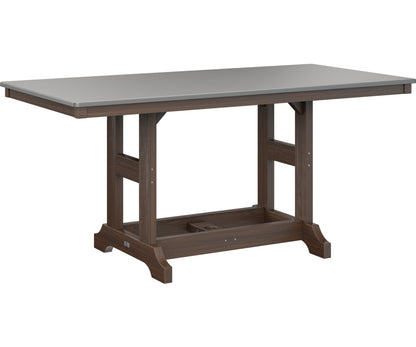 Garden Classic 33" x 66" Rectangular Table Dining Height Hammered Top