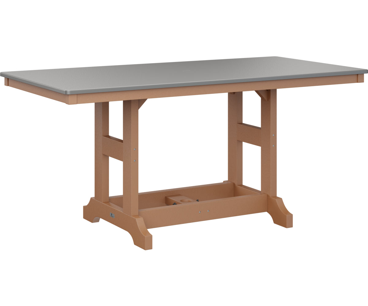 Garden Classic 33" x 66" Rectangular Table Dining Height Hammered Top