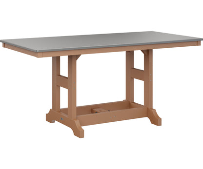 Garden Classic 33" x 66" Rectangular Table Dining Height Hammered Top