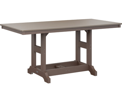 Garden Classic 33" x 66" Rectangular Table Dining Height Hammered Top