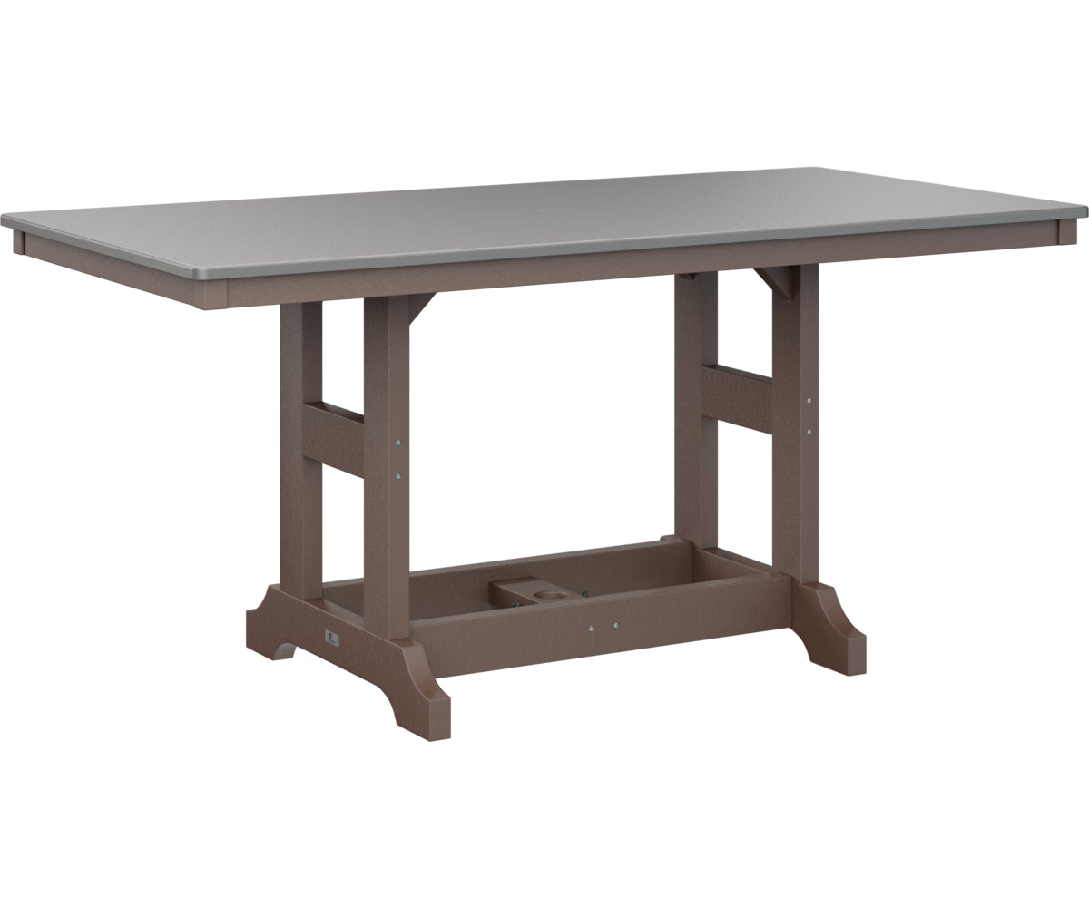 Garden Classic 33" x 66" Rectangular Table Dining Height Hammered Top