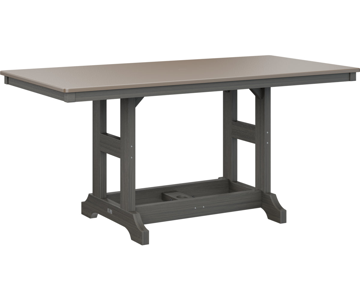 Garden Classic 33" x 66" Rectangular Table Dining Height Hammered Top