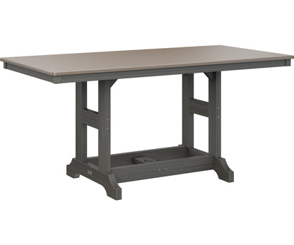 Garden Classic 33" x 66" Rectangular Table Dining Height Hammered Top