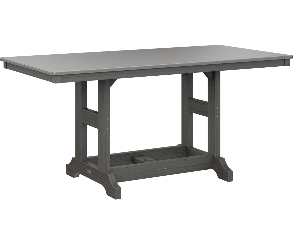 Garden Classic 33" x 66" Rectangular Table Dining Height Hammered Top