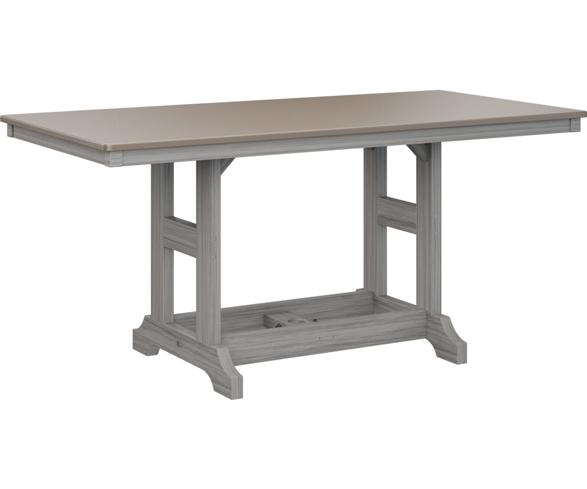 Garden Classic 33" x 66" Rectangular Table Dining Height Hammered Top