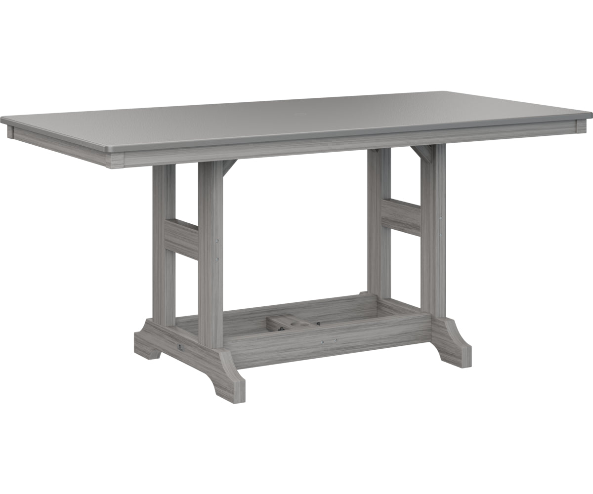 Garden Classic 33" x 66" Rectangular Table Dining Height Hammered Top