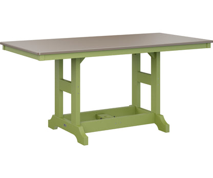 Garden Classic 33" x 66" Rectangular Table Dining Height Hammered Top