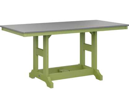 Garden Classic 33" x 66" Rectangular Table Dining Height Hammered Top