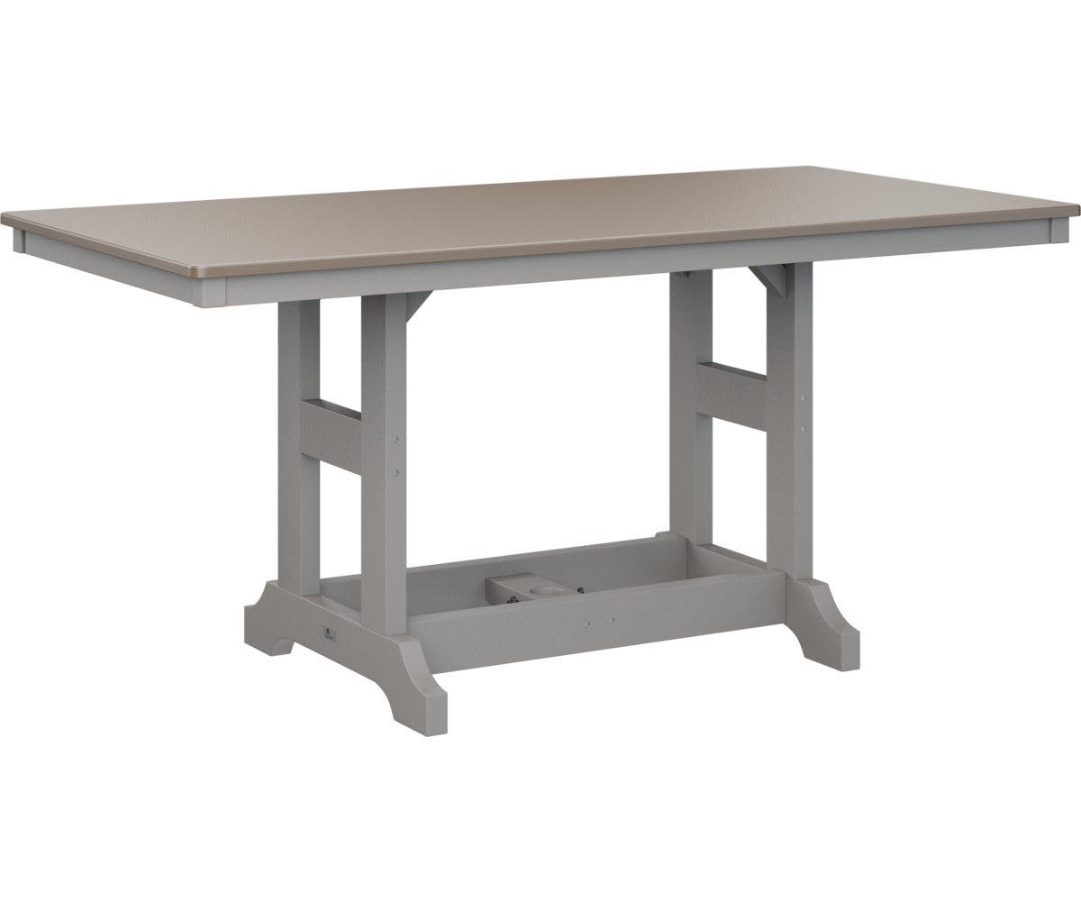 Garden Classic 33" x 66" Rectangular Table Dining Height Hammered Top