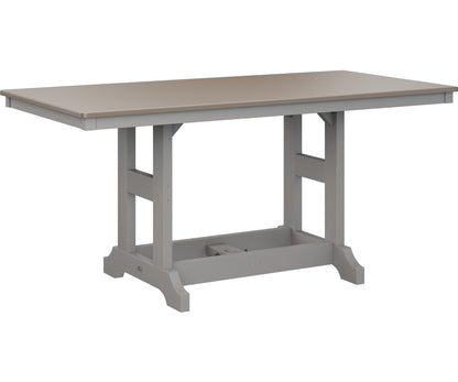 Garden Classic 33" x 66" Rectangular Table Dining Height Hammered Top