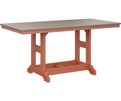 Garden Classic 33" x 66" Rectangular Table Dining Height Hammered Top