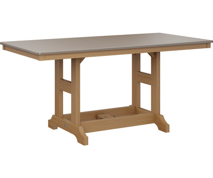 Garden Classic 33" x 66" Rectangular Table Dining Height Hammered Top
