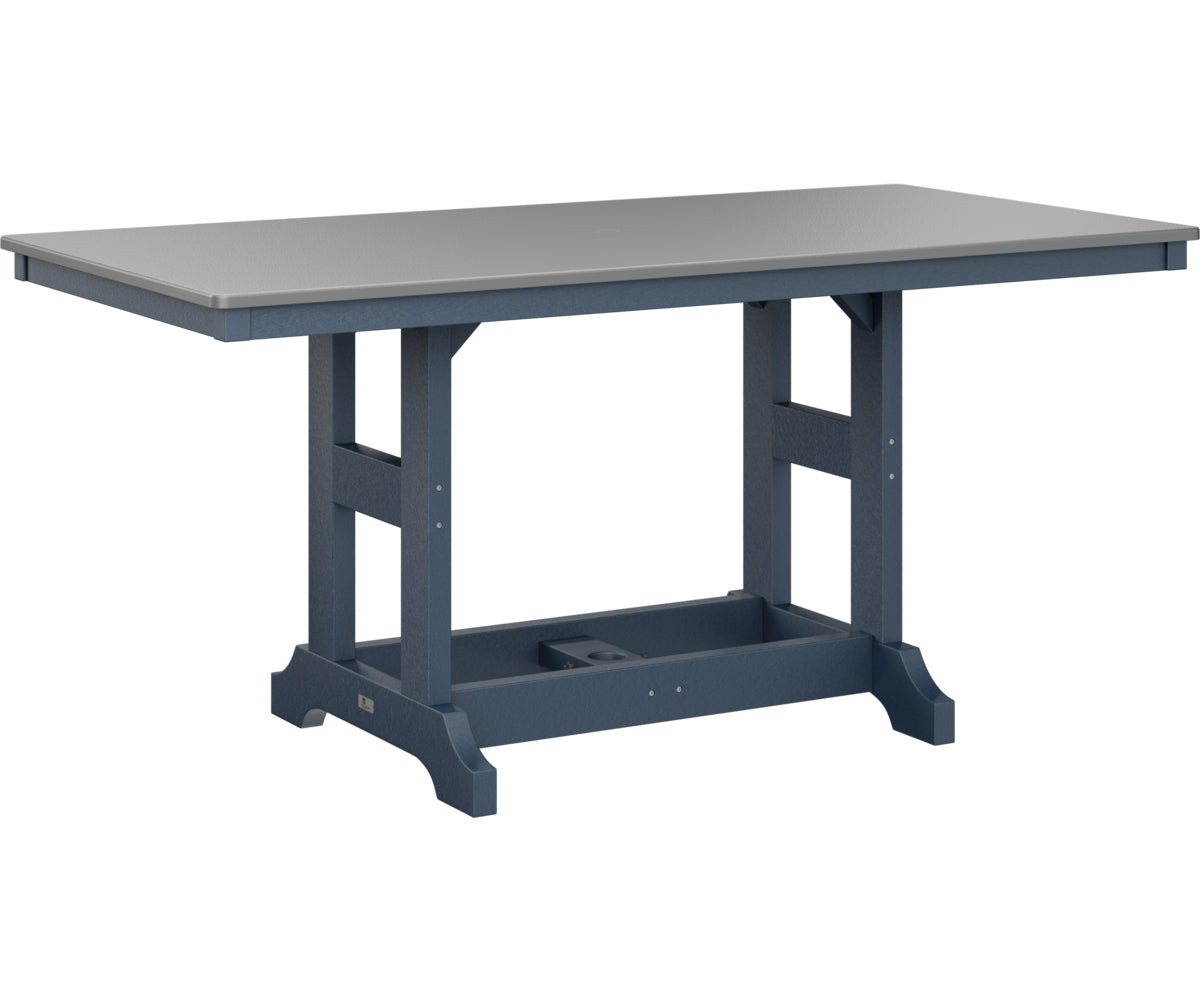 Garden Classic 33" x 66" Rectangular Table Dining Height Hammered Top