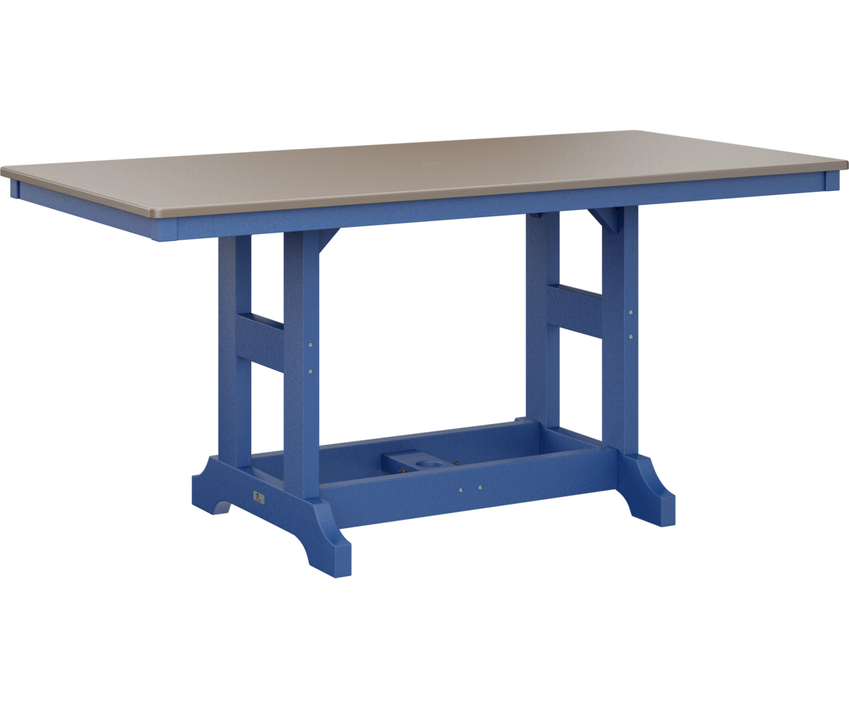Garden Classic 33" x 66" Rectangular Table Dining Height Hammered Top