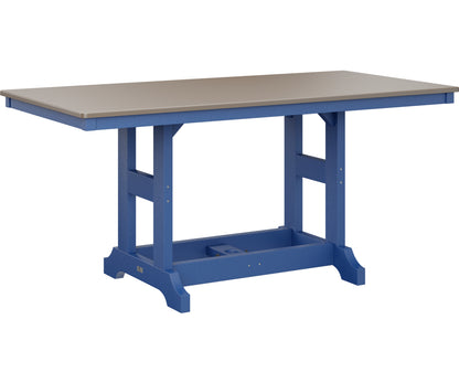 Garden Classic 33" x 66" Rectangular Table Dining Height Hammered Top