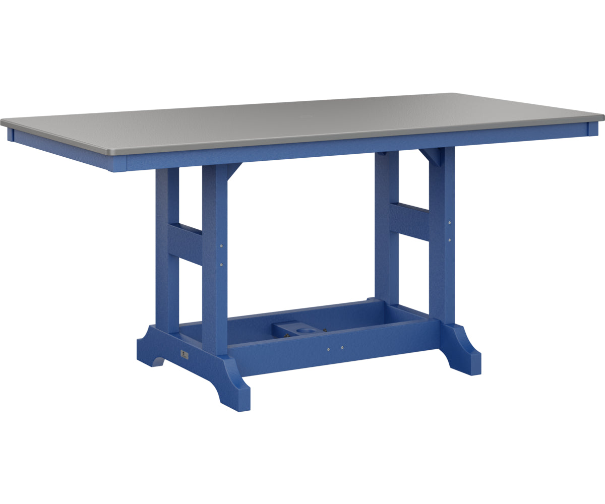 Garden Classic 33" x 66" Rectangular Table Dining Height Hammered Top