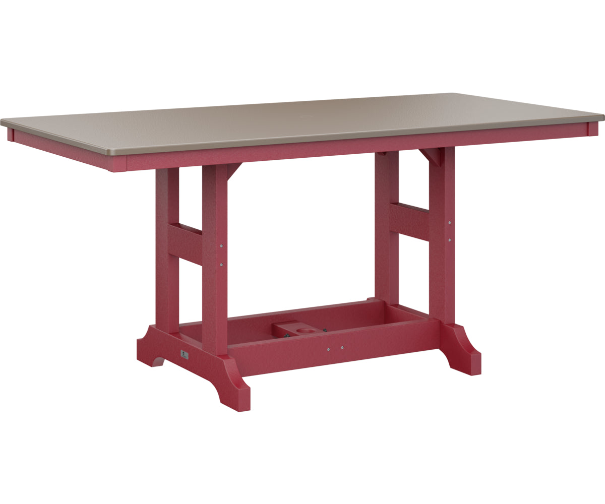 Garden Classic 33" x 66" Rectangular Table Dining Height Hammered Top