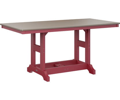 Garden Classic 33" x 66" Rectangular Table Dining Height Hammered Top